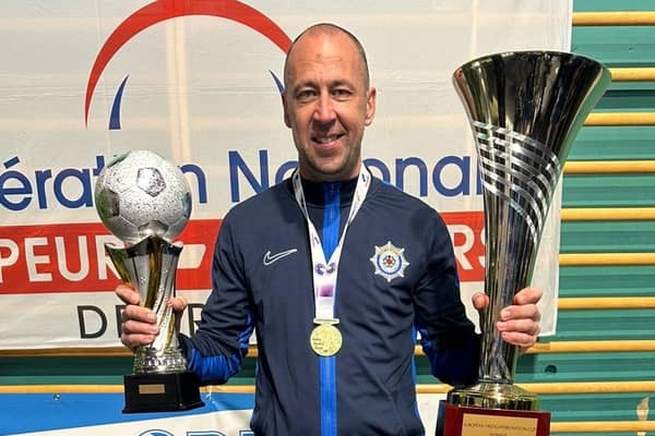 Rob Tonks with European trophies