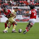 Rotherham United's Cameron Humphreys plays against Preston North End before being injured in the Championship encounter at AESSEAL New York Stadium. Picture: Jim Brailsford