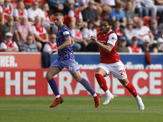 Same Nombe gets his first taste of Championship action with Rotherham United against Norwich City at AESSEAL New York Stadium after leaving Exeter City. Picture: Jim Brailsford