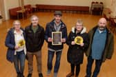 The Silverwood Colliery Heritage Group is hosting a screening of 'Brassed Off' at an event at Thrybergh New Parish Hall on March 16th. Pictured from left to right are: group secretary Pauline Davis, treasurer Reg Crofts, chairman Neil Bingham, treasurer Sylvia Crofts and parish clerk Terry Craven.