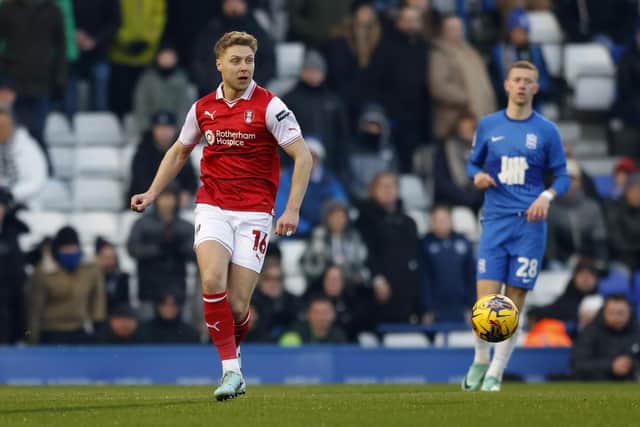 Jamie Lindsay in action for Rotherham United at Birmingham City. Picture: Jim Brailsford