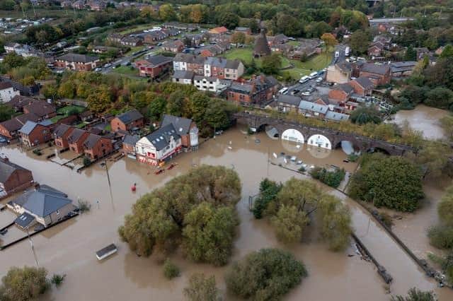 Flooding in Catcliffe in October. Photo: Alex Roebuck