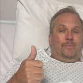RECOVERING: Dean Andrews after operation
