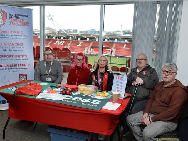 Members of the Rotherham United Disabled Supporters Association, pictured at the recent disability open day at the New York Stadium - photo by Kerrie Beddows