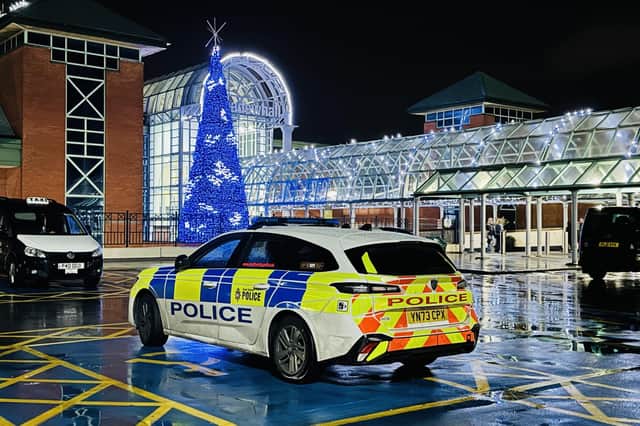 Police at Meadowhall last night