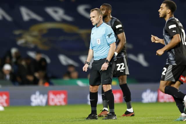 Referee Geoff Eltringham during Rotherham United's match at West Bromwich Albion. Picture: Jim Brailsford