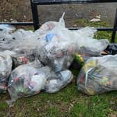 Fly-tipping on Eldon Road playing fields, Eastwood.
