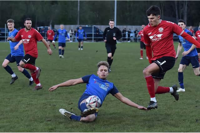 More action from Wombwell Town v Parkgate