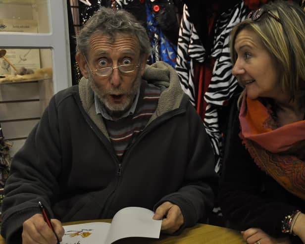 Michael Rosen with Deborah Bullivant at a previous event - photo by Jennifer Booth