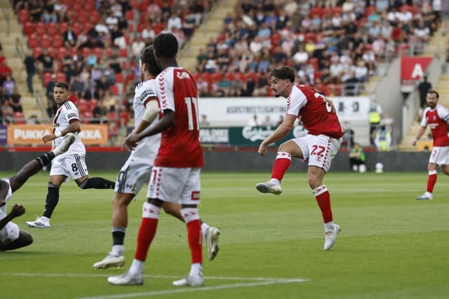 Jamie Jellis in pre-season action for Rotherham United against Sheffield United