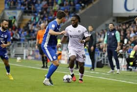 Fred Onyedinma tries to make ground for Rotherham United in their Championship encounter at Cardiff City. Picture Jim Brailsford