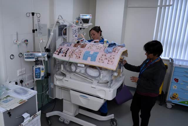2. An incubator in the neonatal unit