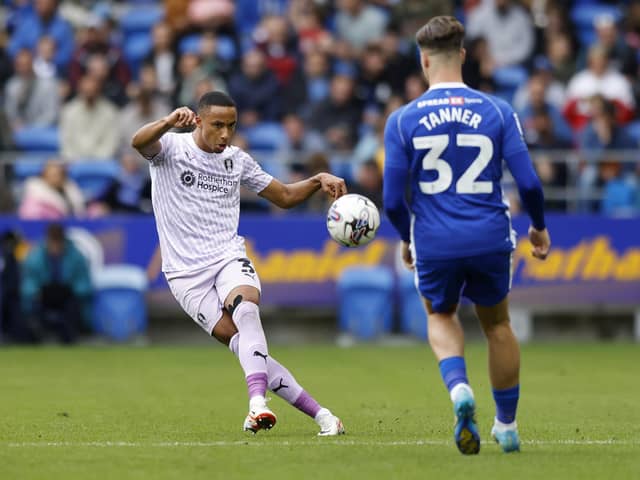 Emergency centre-back Cohen Bramall in action for Rotherham United at Cardiff City in the Championship. Picture: Jim Brailsford