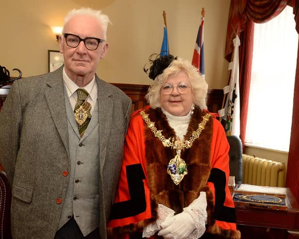 The new Mayor of Rotherham Cllr Sheila Cowen and her Consort Cllr Rajmund Brent.