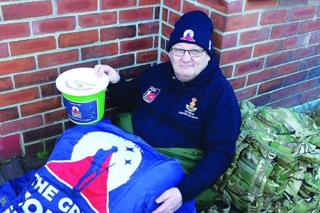 Chris Jepson is raising funds for homeless veterans