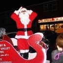 Santa on his Maltby and Rotherham Lions sleigh