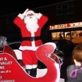 Santa on his Maltby and Rotherham Lions sleigh