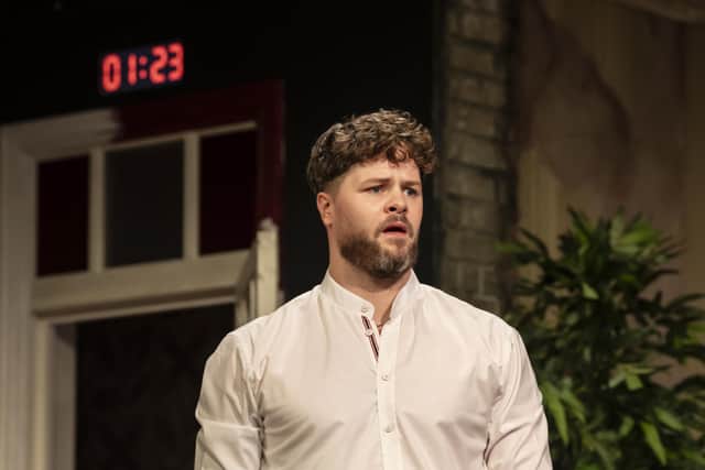 Jay McGuiness (Ben) in 2:22 A Ghost Story. Pic credit: Johan Persson