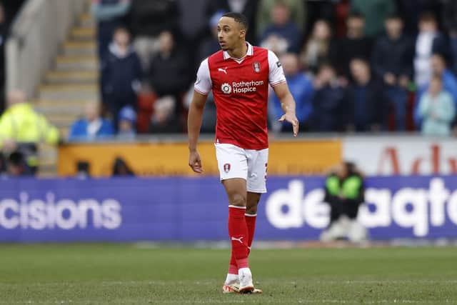 Cohen Bramall makes his Rotherham United against Huddersfield Town. Picture: Jim Brailsford