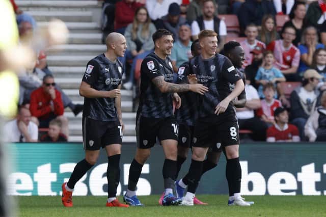 Jordan Hugill's frustration turns to smiles as sends a message to Matt Taylor by scoring for Rotherham United at Southampton. Picture: Jim Brailsford