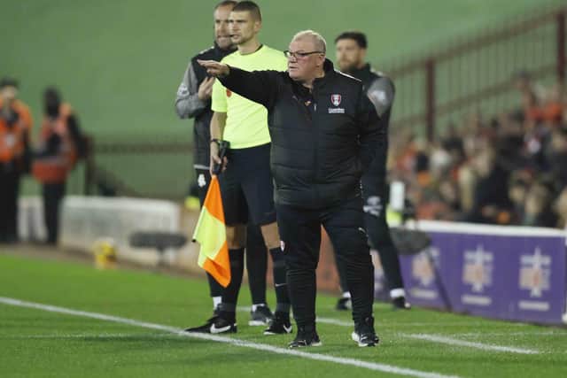 Rotherham United boss Steve Evans at Barnsley. Picture: Jim Brailsford