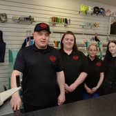 The team at Rotherham Embroidery, from left to right are: Antony O'Mara, Holly Walker, Donna Blackband, Halie Vernon and Terry Krause - photo by Kerrie Beddows