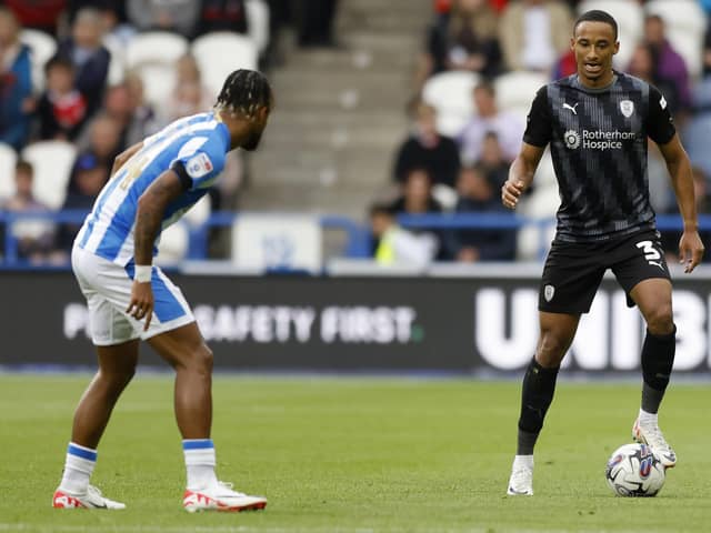 Rotherham United's Cohen Bramall hurt his knee playing against Huddersfield Town in the Championship at the John Smith's Stadium three days ago. Picture: Jim Brailsford.