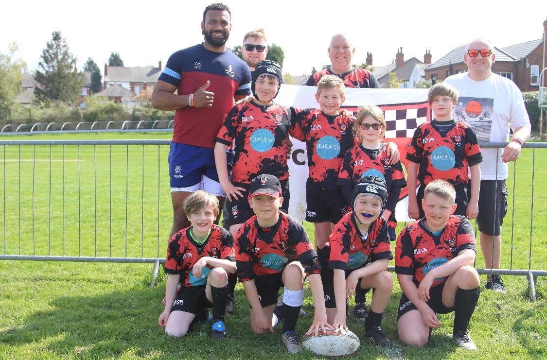 Martin Jenkinson Rotherham Rugby Club Rotherham Titans' guard of honour from Skipton RFC youngsters as club ...