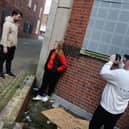 Josh Wilkinson shooting his short film 'Breaking Free' with actors Korie Hedley and Kayleigh Wilson-Storey.