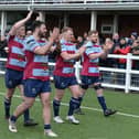 Rotherham Titans celebrate promotion at Billingham last week. Picture by Kerrie Beddows