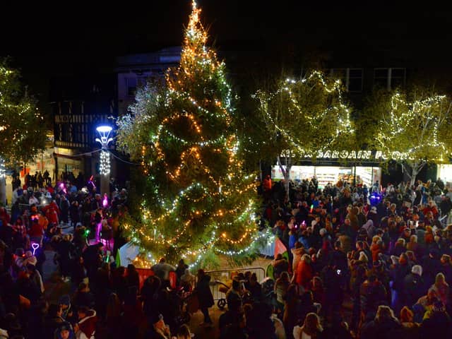 Rotherham Christmas lights switch on - pic by Kerrie Beddows