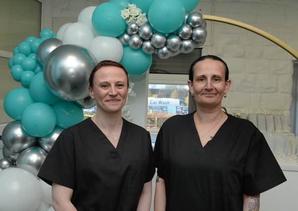 Leigh Beecham (left) pictured with her sister Lynne Cook, has opened Chrysalis Health and Wellbeing Clinic at Wath - photo by Kerrie Beddows
