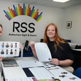 On hand with sign language assistance at the recent Rotherham Sight and Sound open day, were deaf blind coordinator Amy Needham (left) and volunteer Sarah Smith.