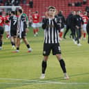 Happy scenes at Oakwell as Rotherham United match-winner Kian Spence applauds travelling fans after the victory over Barnsley in October.