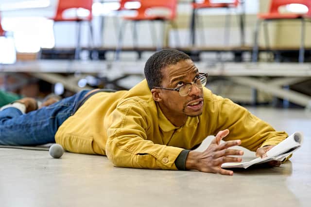 Simon Manyonda as (John Proctor) in rehearsals for The Crucible. Photo by Manuel Harlan
