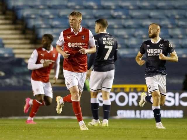 New boy Sam Clucas in Championship action for Rotherham United against Millwall at the New Den on Wednesday. Picture: Jim Brailsford