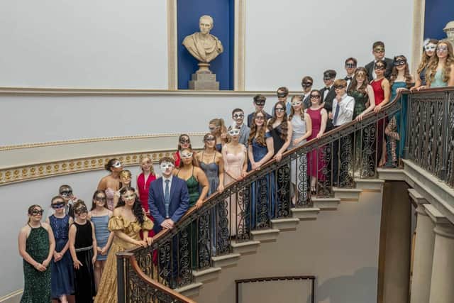 The cast at Wentworth Woodhouse - photo by Annette Crook and Steve Bostock.