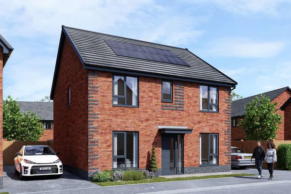 An artist's impression of one of the new homes