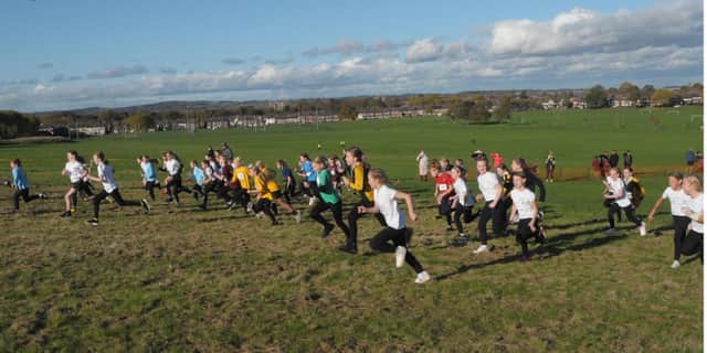 Competitors at the Rotherham Schools Cross Country at Herringthorpe. Pictures: STEVE GAINES