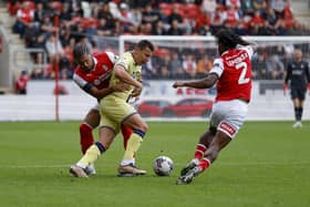 Cameron Humphreys in action for Rotherham United against Preston North End in the Championship contest at AESSEAL New York Stadium. Picture: Jim Brailsford