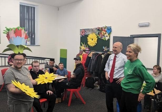 IMPRESSED: MP John Healey visits Social Eyes' new home