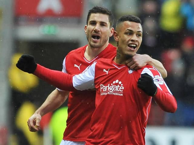 Jonson Clarke-Harris in his first spell with Rotherham United.