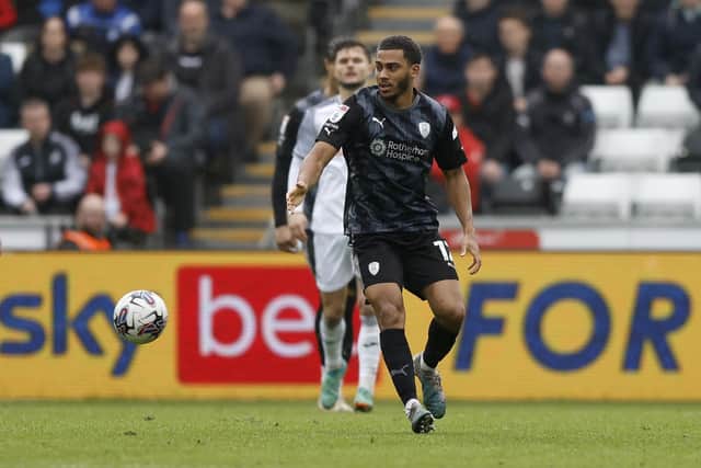 Andy Rinomhota in action for Rotherham United at Swansea City. Picture: Jim Brailsford