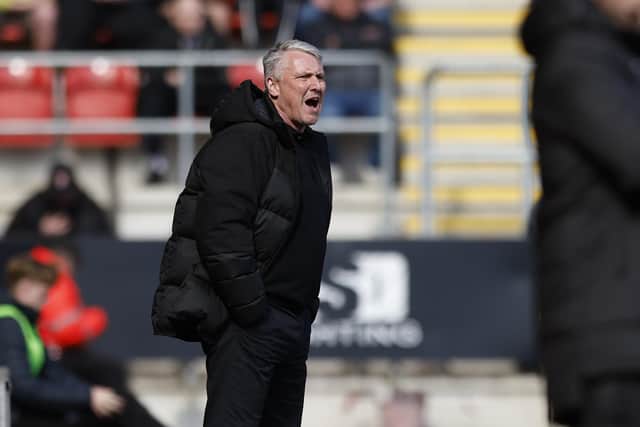 Rotherham United manager Lee Clark watches proceedings against Barnsley. Picture: Jim Brailsford