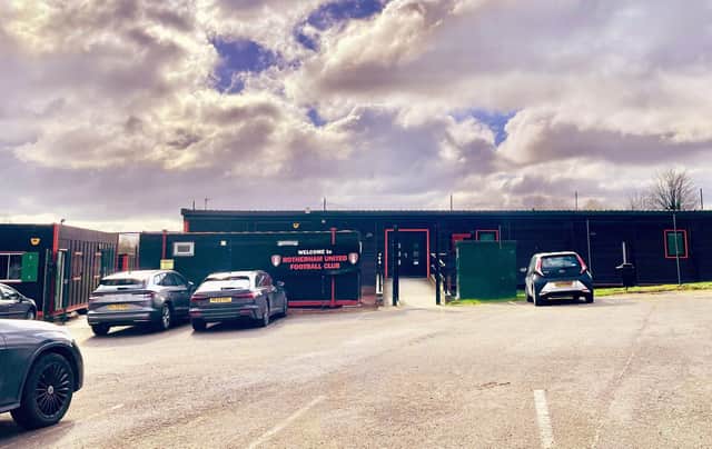 The entrance to Rotherham United's Roundwood facilities. Picture: Kerrie Beddows