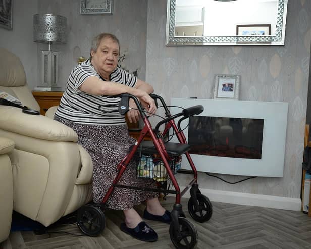 Margaret Fitzpatrick who has been left housebound after a fall