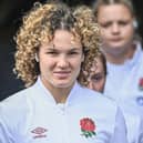 Match Ellie Kildunne of England during the International Test Match match at Sandy Park, Exeter: Pic:  IMAGO/Jeremy Landey