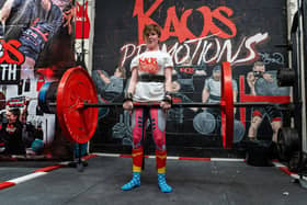 FOCUSED: Jessica McLean (12) executing her personal best on the 18ins deadlift on an Axle bar at 90kg.
