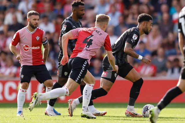 Andre Green in action for Rotherham United in the Championship encounter at Southampton. Picture: Jim Brailsford