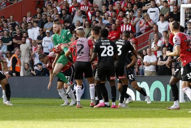 Rotherham United man-of-the-match Viktor Johansson in Championship action at Southampton. Picture Jim Brailsford